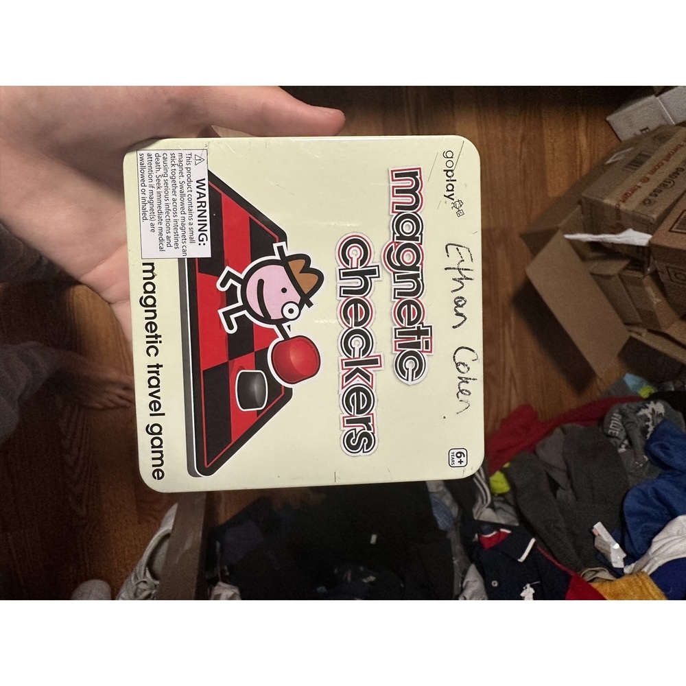 Red magnetic checkers Game